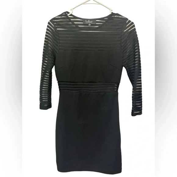 Lulus Perfect Mesh Black Bodycon Dress - Picture 1 of 9